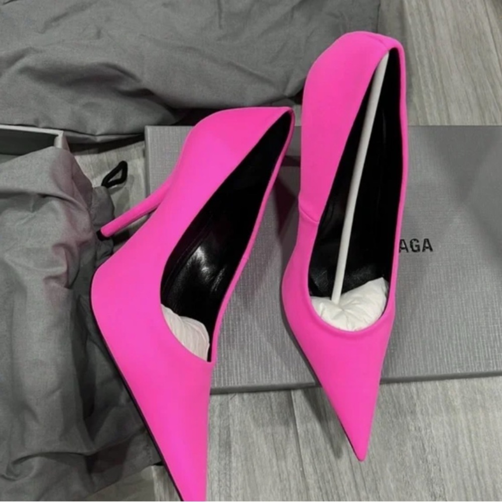 Balenciaga Neon Pink Pointed Heels